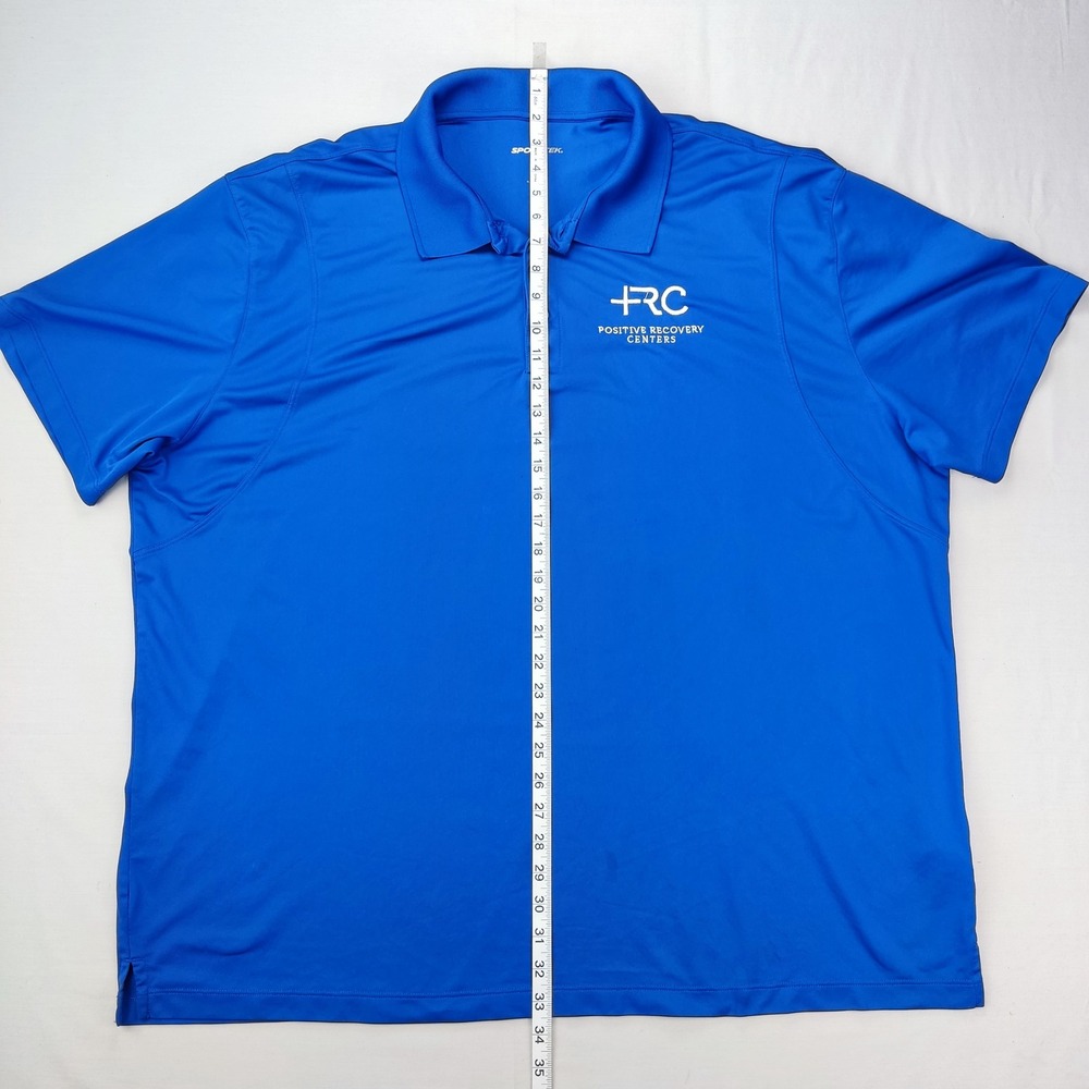 Sport-Tek Polo Shirt Mens 4XL Blue Positive Recovery Centers Sport Short Sleeve - Picture 5 of 5